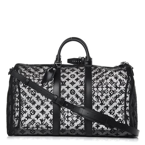 louis vuitton see thru bag|Louis Vuitton Monogram See Through Keepall 50 Bag Reference .